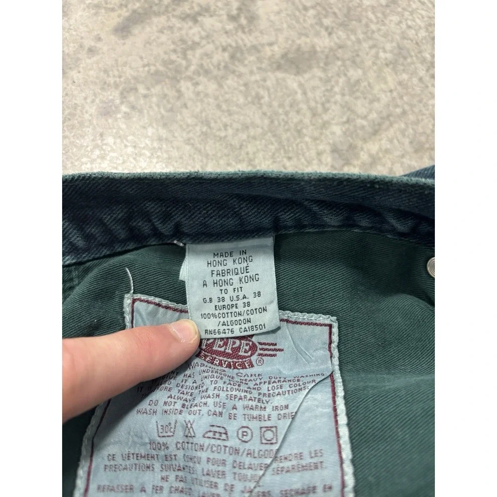 Vintage Pepe Jeans Green/Blue Denim Jeans Men's Size 38W